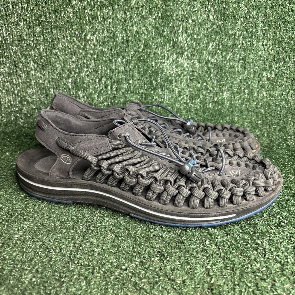 Keen Uneek Sandals Mens 10.5 Gray Rope Bungee Slip On Water Shoes